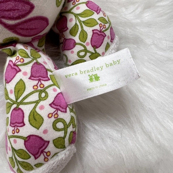 Vera Bradley Baby Bunny Rabbit LilliBell Pink Floral Plush Stuffed Animal Easter - Picture 6 of 7
